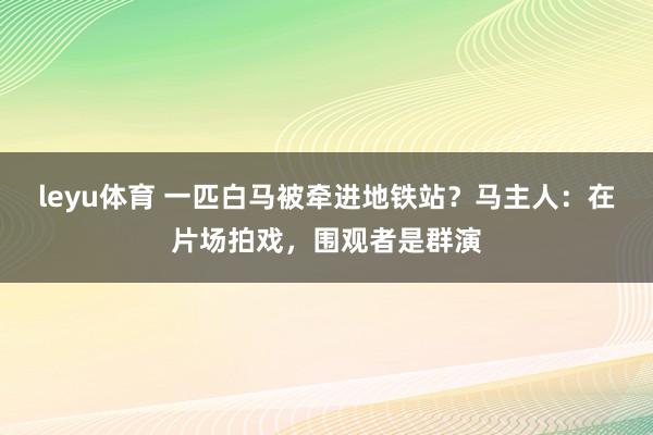 leyu体育 一匹白马被牵进地铁站？马主人：在片场拍戏，围观者是群演