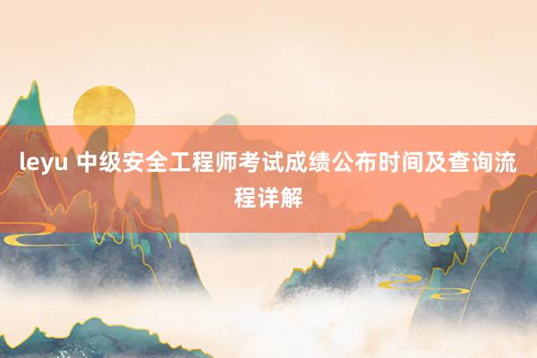 leyu 中级安全工程师考试成绩公布时间及查询流程详解